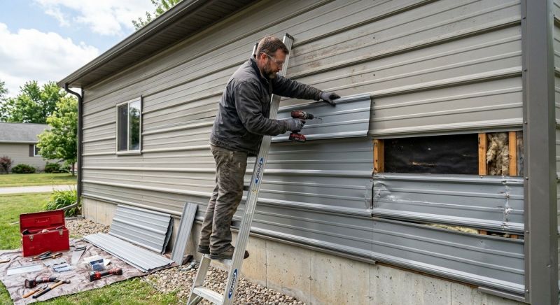 Our team working on Siding Service projects in Dalton, GA